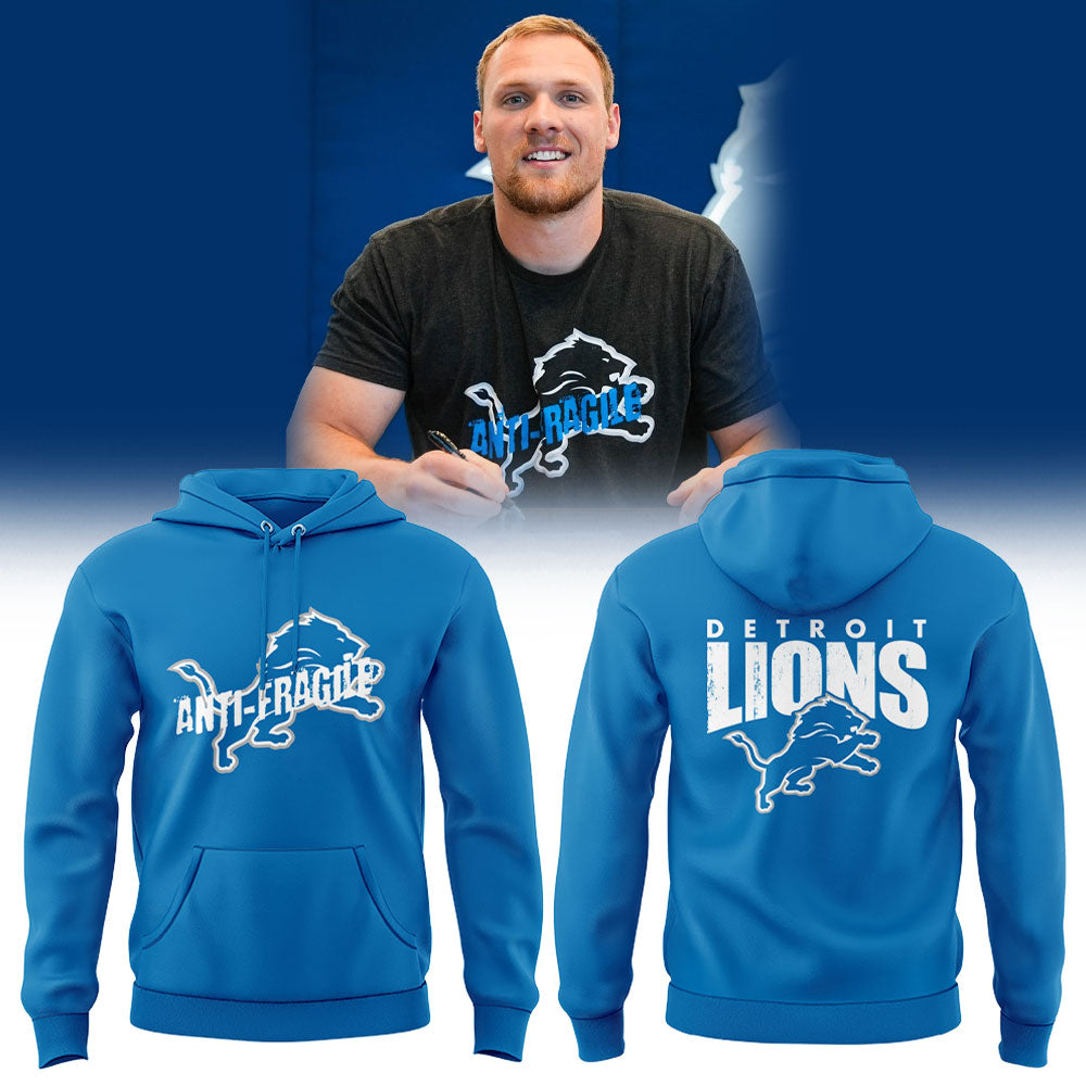 D Lions x Jack Campbell Our All-Pro linebacker Hoodie Blue