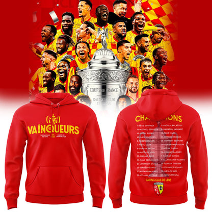 Racing Club de Lens Coupe de France 2025–26 Champions Hoodie Red V2
