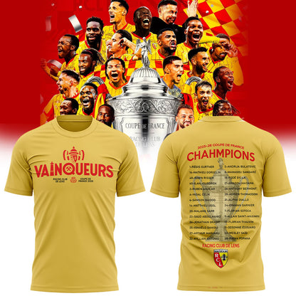 Racing Club de Lens Coupe de France 2025–26 Champions Shirt Yellow