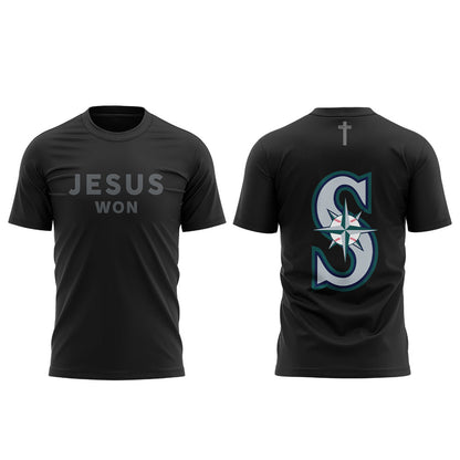 Limited Edition Seattle Mariners JESUS WON 2026 TShirt