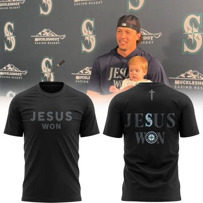 Limited Edition Seattle Mariners JESUS WON 2026 TShirt