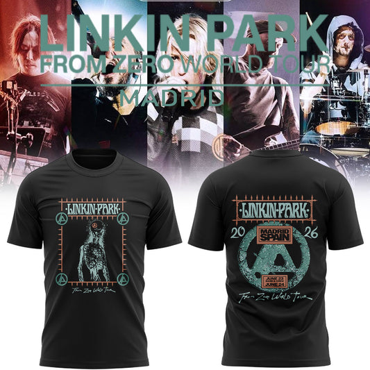 Linkin Park x From Zero world tour includes the Auditorio Miguel Ríos in Madrid, Spain. Shirt