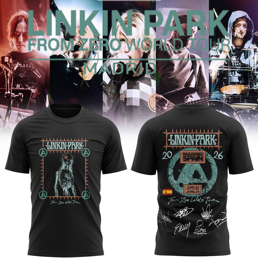 Linkin Park x From Zero world tour includes the Auditorio Miguel Ríos in Madrid, Spain. V2 Shirt