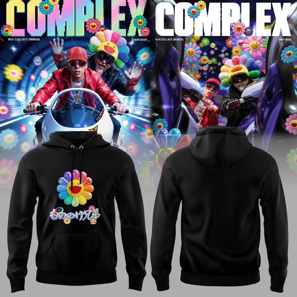 MNNK Bro. x Takashi Murakami x JP THE WAVY Collection 2026 Hoodie Black