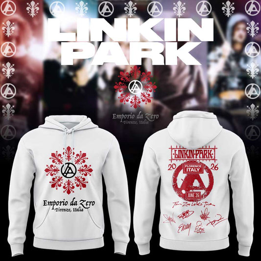 Linkin Park back in Italy at the Visarno Arena in Florence Hoodie White