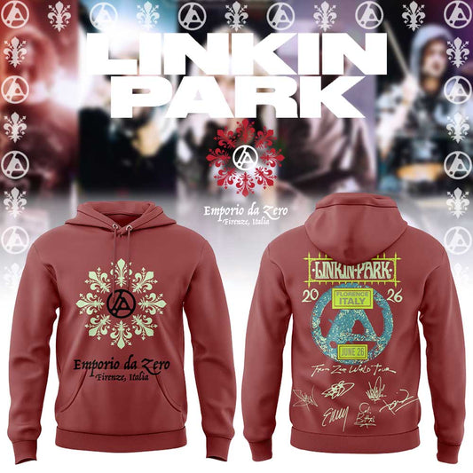 Linkin Park back in Italy at the Visarno Arena in Florence Hoodie Red