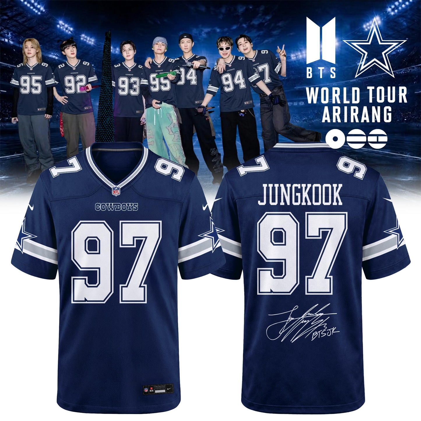 Dallas Cowboys x BTS World Tour 2026 Limited Edition Jersey