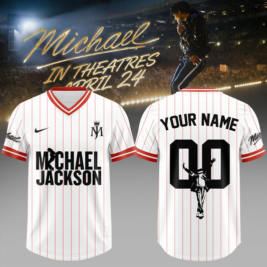 Michael Jackson Customize Football Jersey – Special Movie Edition – White