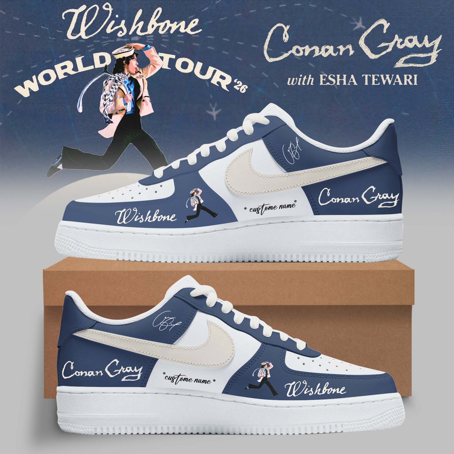 Nike Air Force 1 Wishbone “ Conan Gray Customize Edition