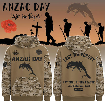 Dolphins “ Anzac Day Hoodie