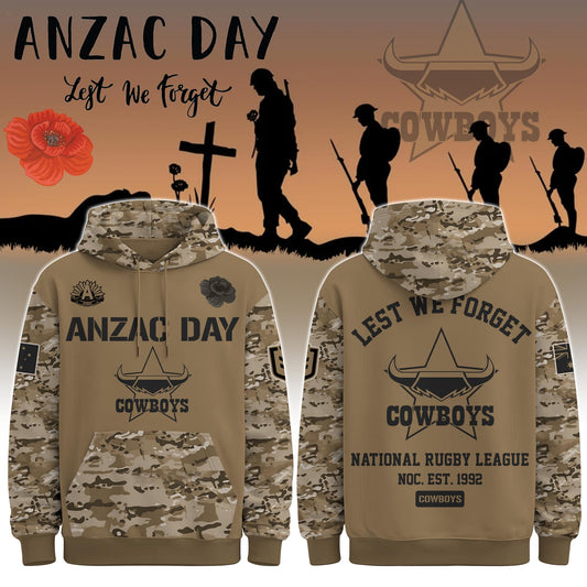 North Queensland Cowboys “ Anzac Day Hoodie