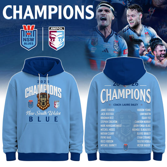 NSW Blues Champions State of Origin 2026 Hoodie