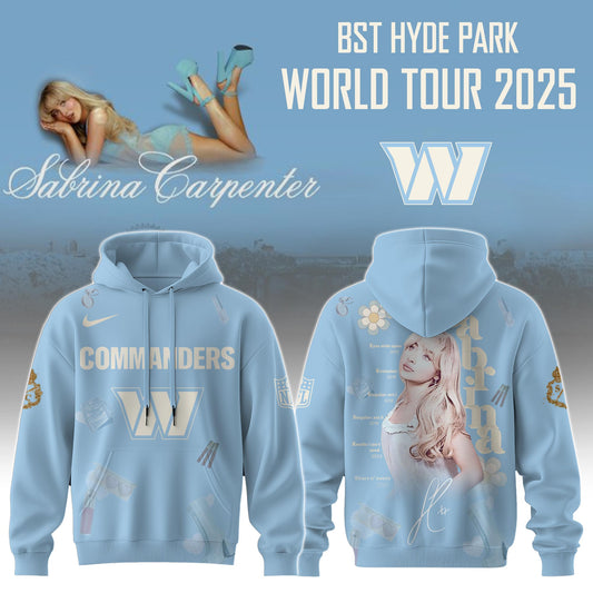 W Commanders x Sabrina Carpenter Short n™ Sweet Tour Hoodie Editions Limited +Selling Out Fast