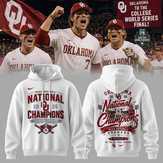 Oklahoma Sooners 2026 NCAA Baseball National Champions Hoodie