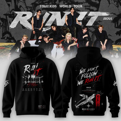 STRAY KIDS – RUN IT WORLD TOUR 2026 Hoodie