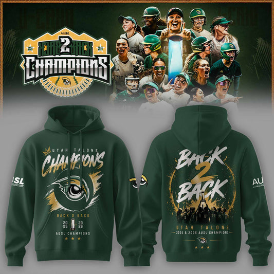 Utah Talons Back-to-Back 2026 Champions Hoodie