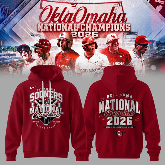 Oklahoma Sooners 2026 NCAA Baseball National Champions Hoodie