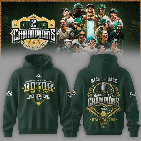 Utah Talons Back-to-Back 2026 Champions Hoodie
