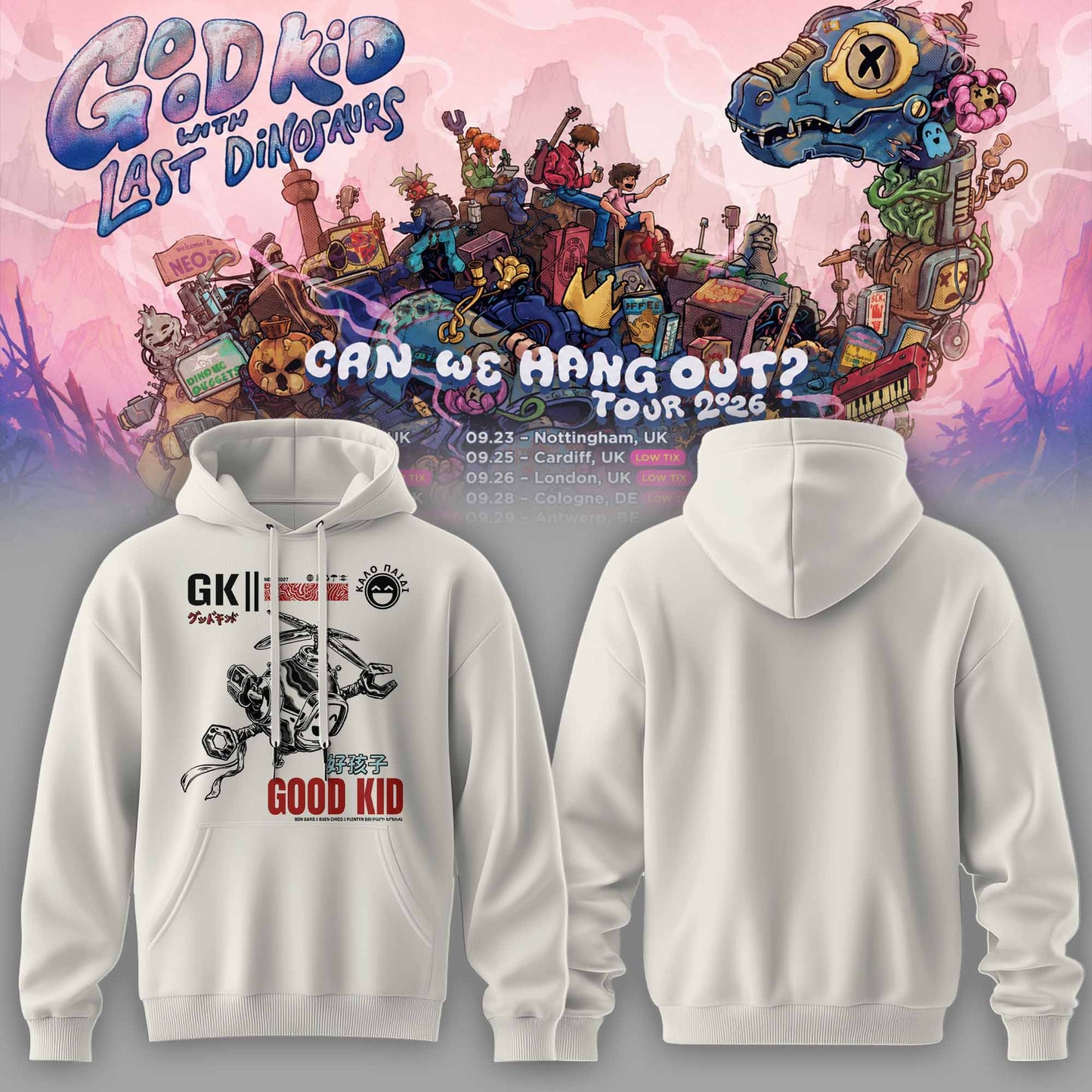 Good Kid × Last Dinosaurs – Can We Hang Out? Tour 2026 Hoodie