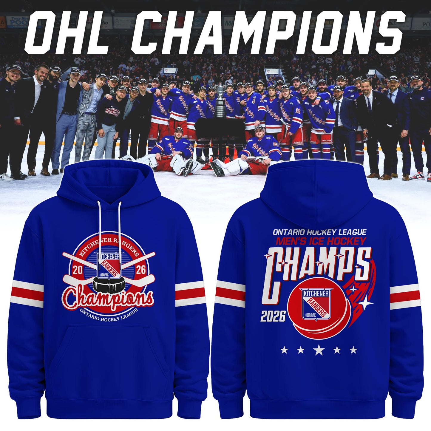 Kitchener Rangers Special OHL Champions 26 Limited Edition Hoodie