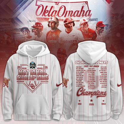 Oklahoma Sooners 2026 NCAA Baseball National Champions Hoodie