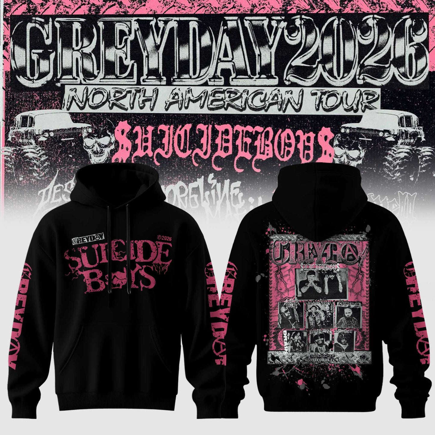 Limited Edition Grey Day 2026: Grab Your Official Suicideboys Tour Hoodie