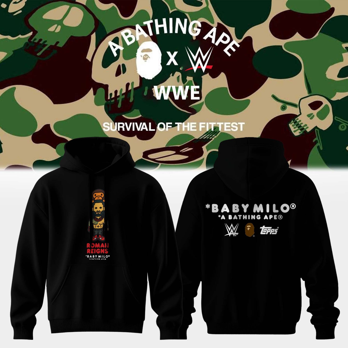 BAPE® x WWE The Fittest Hoodie