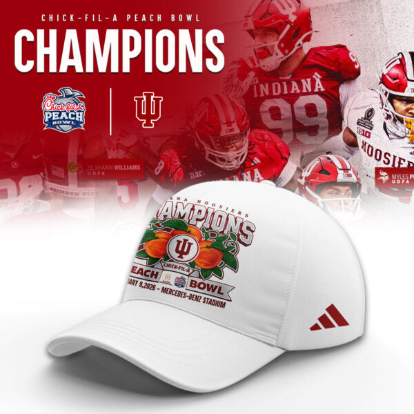 Indiana Hoosiers 2026 Peach Bowl Champions Limited New Hoodie