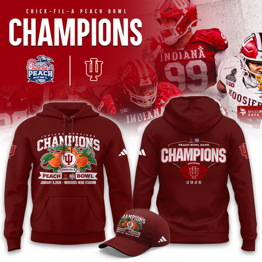 Indiana Hoosiers 2026 Peach Bowl Champions Limited Hoodie