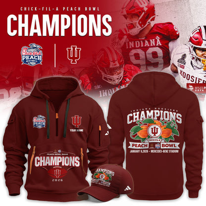 Indiana Hoosiers 2026 Peach Bowl Champions Limited New Hoodie