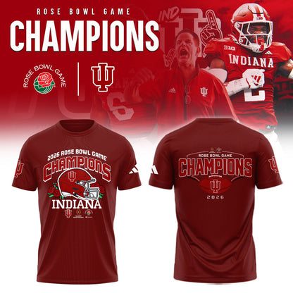 Indiana Hoosiers 2026 Rose Bowl Champions Limited Combo TShirt