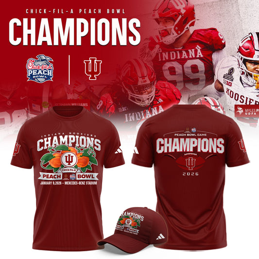 Indiana Hoosiers 2026 Peach Bowl Champions Limited Shirt