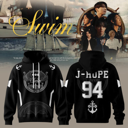 BTS “ Swim Arirang Album Mixed Mesh Hoodie