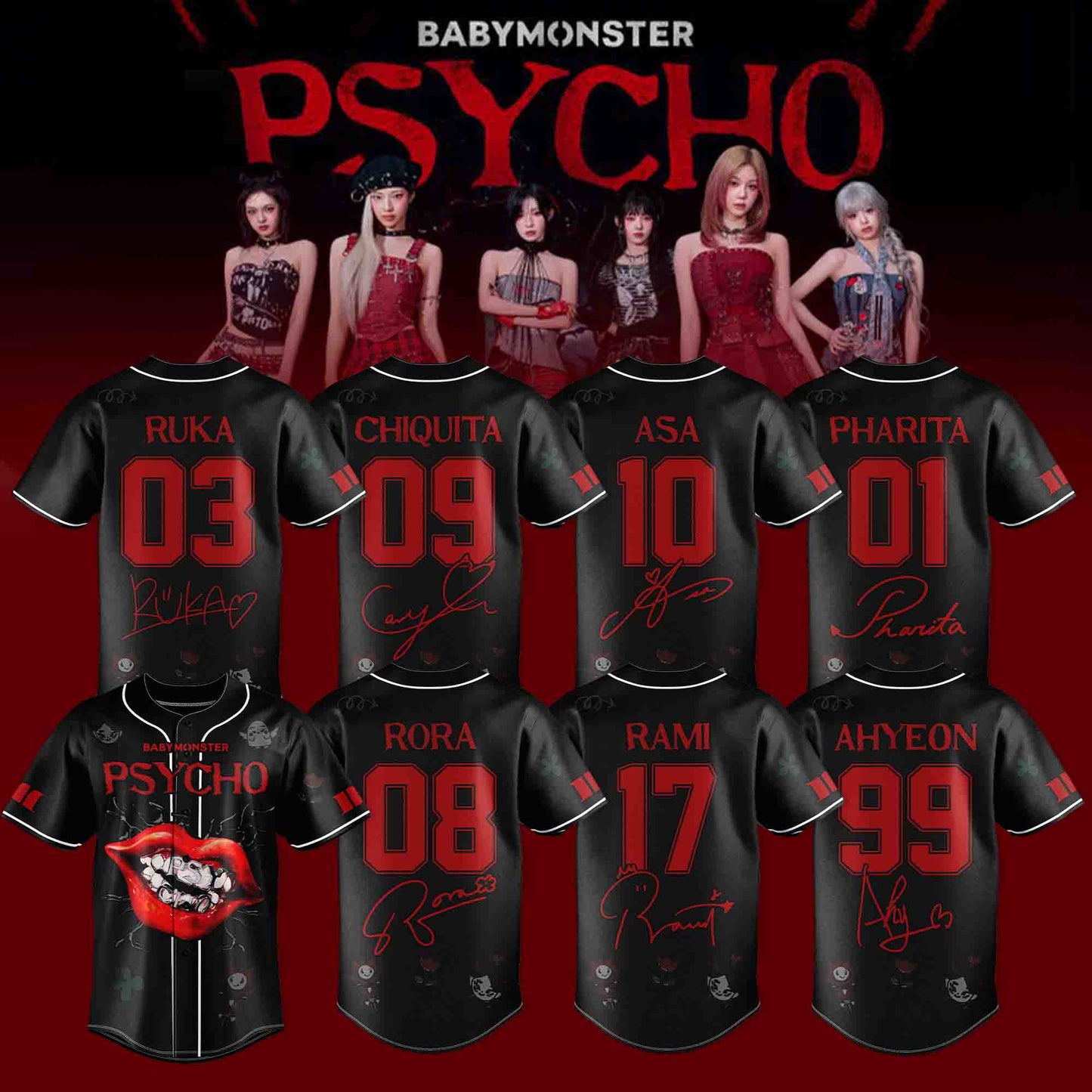 BABYMONSTER : PSYCHO [ WE GO UP] Album 2025 Limited “ Jersey