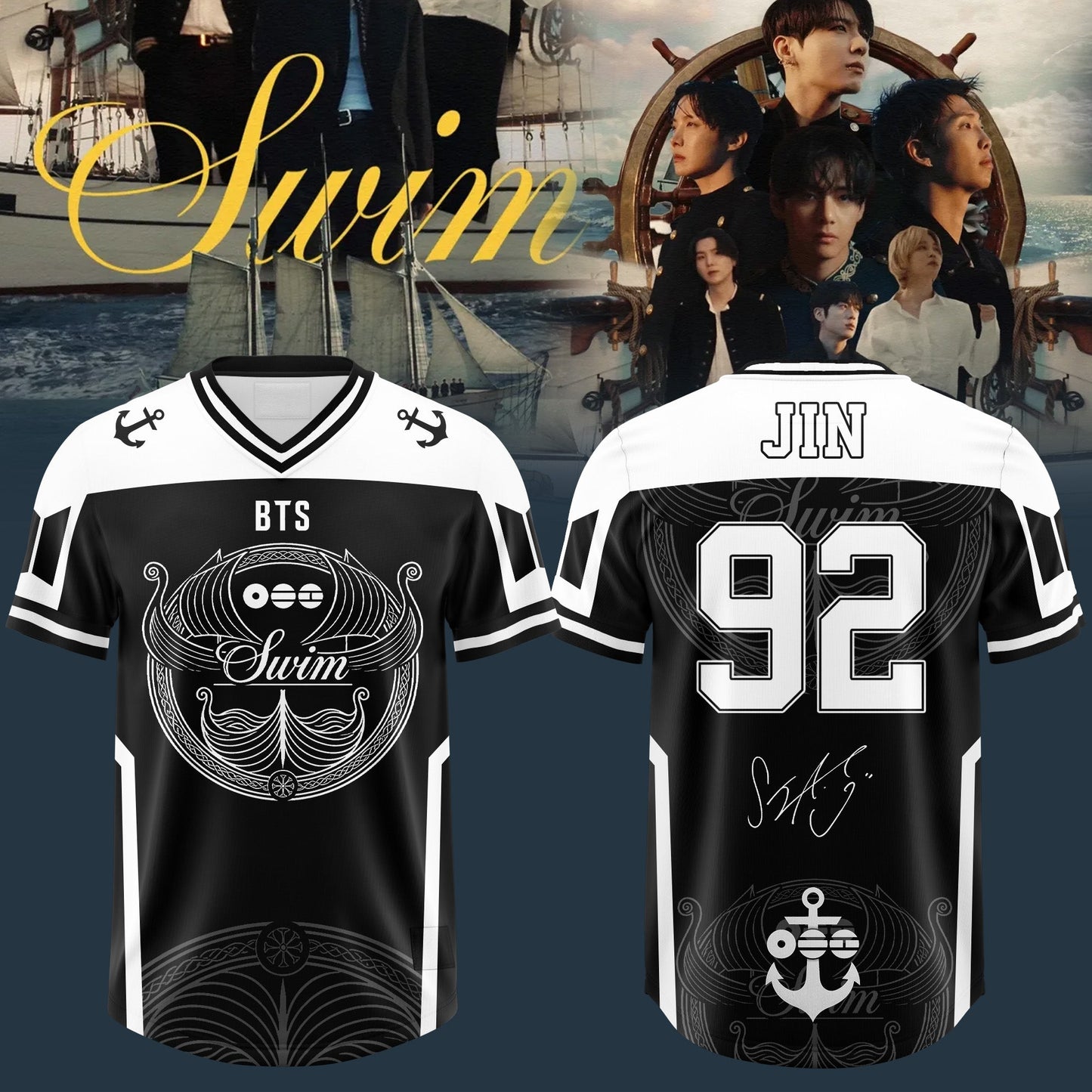 BTS “ Swim Arirang Album Mixed Mesh Jersey