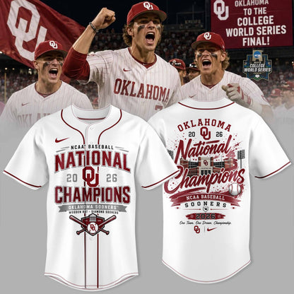 Oklahoma Sooners 2026 NCAA Baseball National Champions Jersey