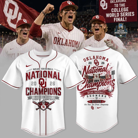 Oklahoma Sooners 2026 NCAA Baseball National Champions Jersey