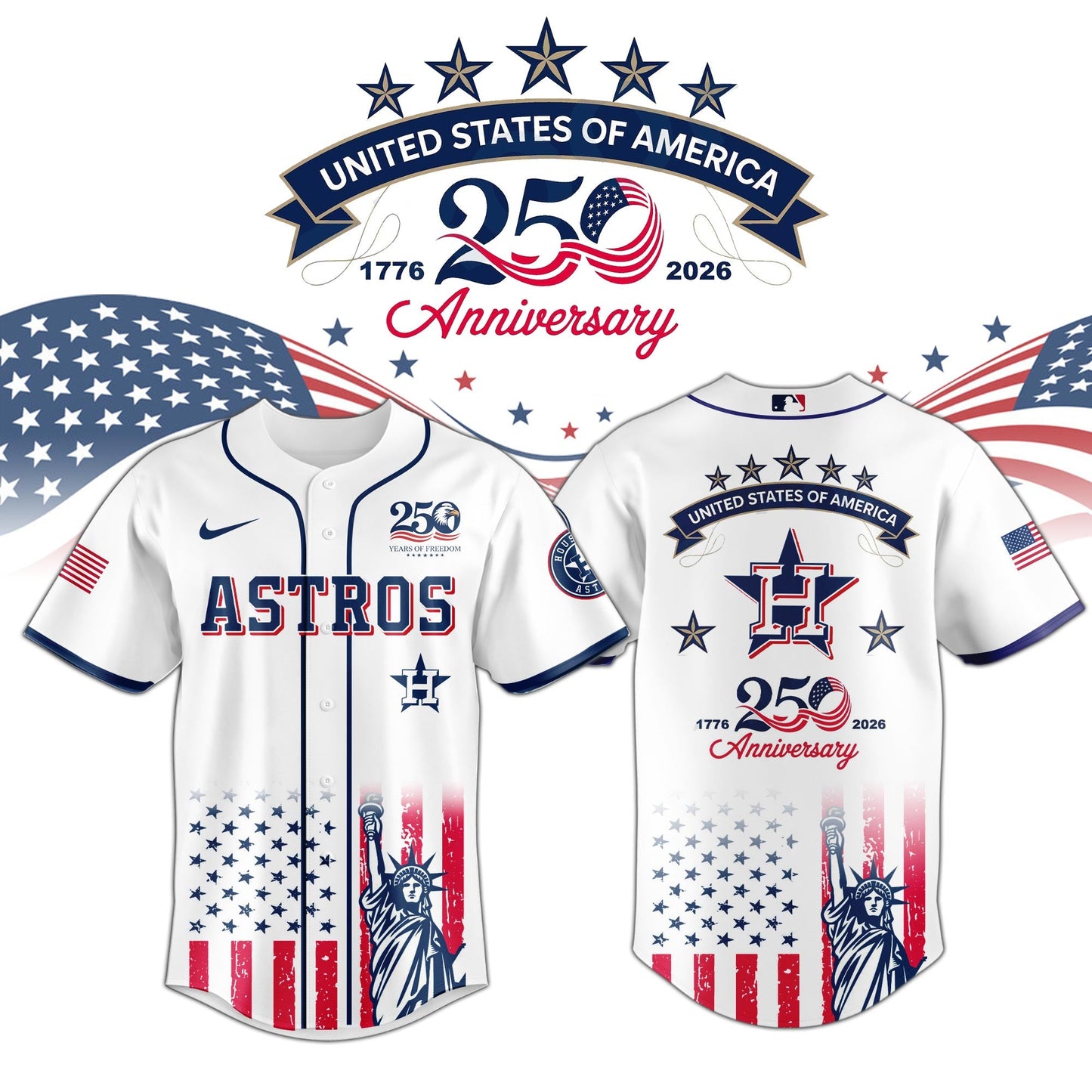 HOU Astros special America’s 250th Anniversary Limited Edition Jersey