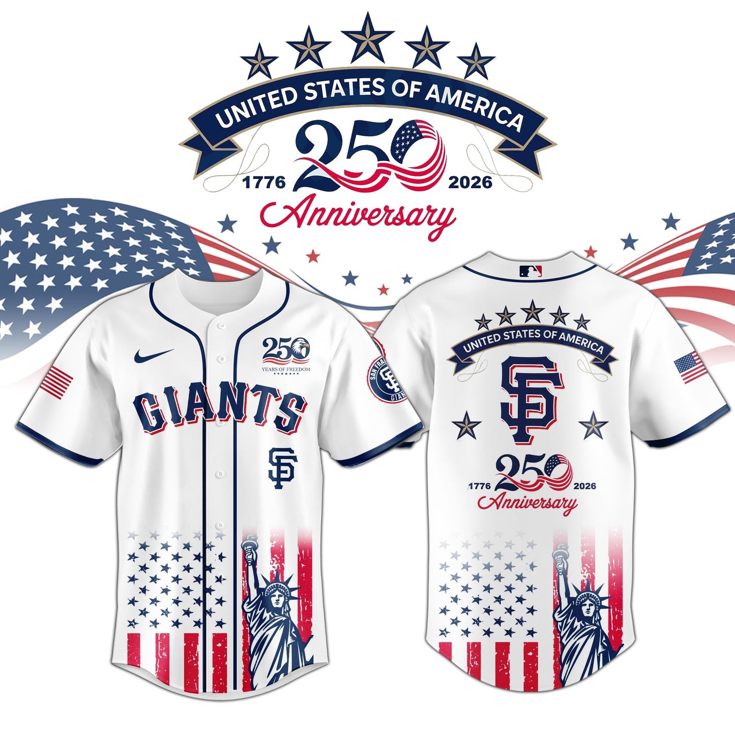 SF Giants special America’s 250th Anniversary Limited Edition Jersey