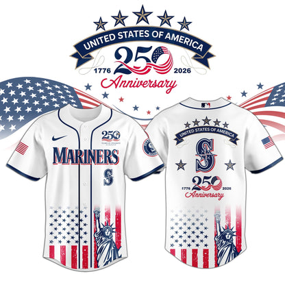 SEA Mariners special America’s 250th Anniversary Limited Edition Jersey