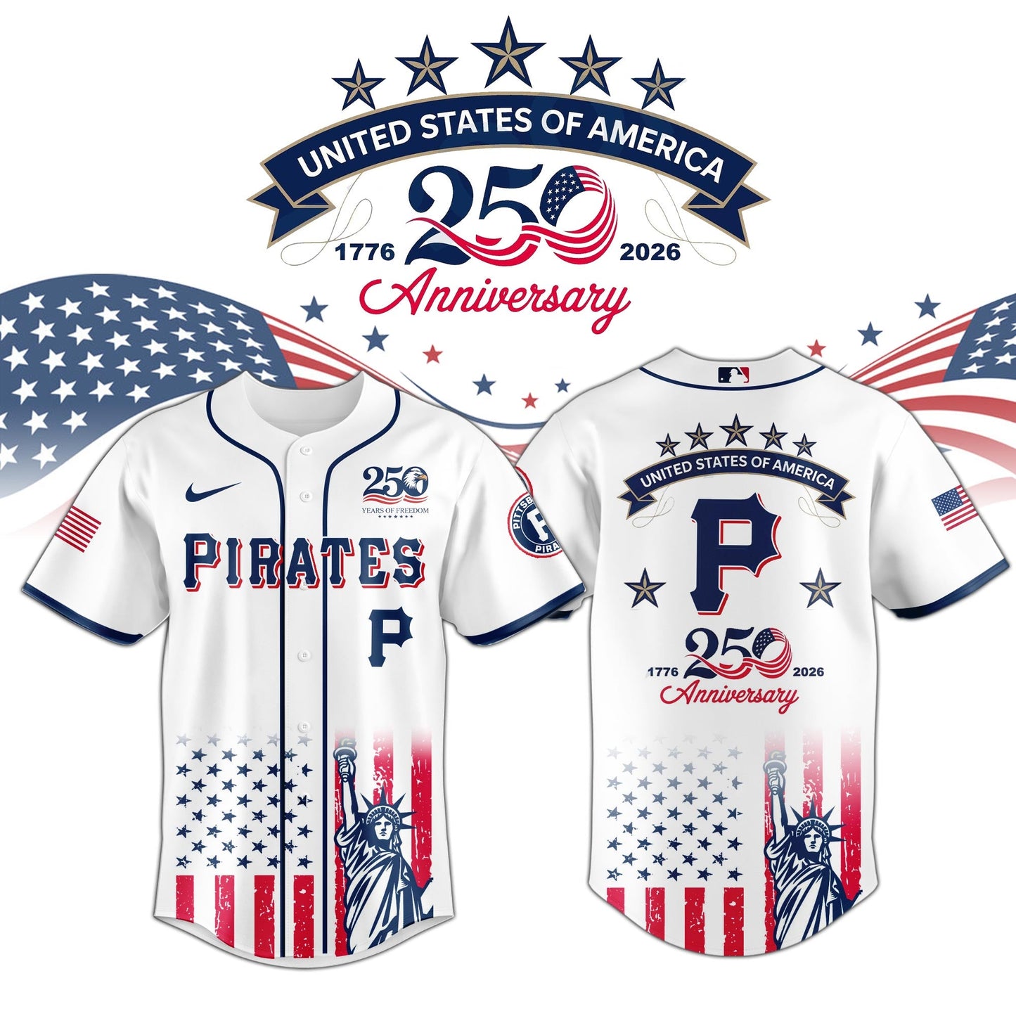 PIT Pirates special America’s 250th Anniversary Limited Edition Jersey