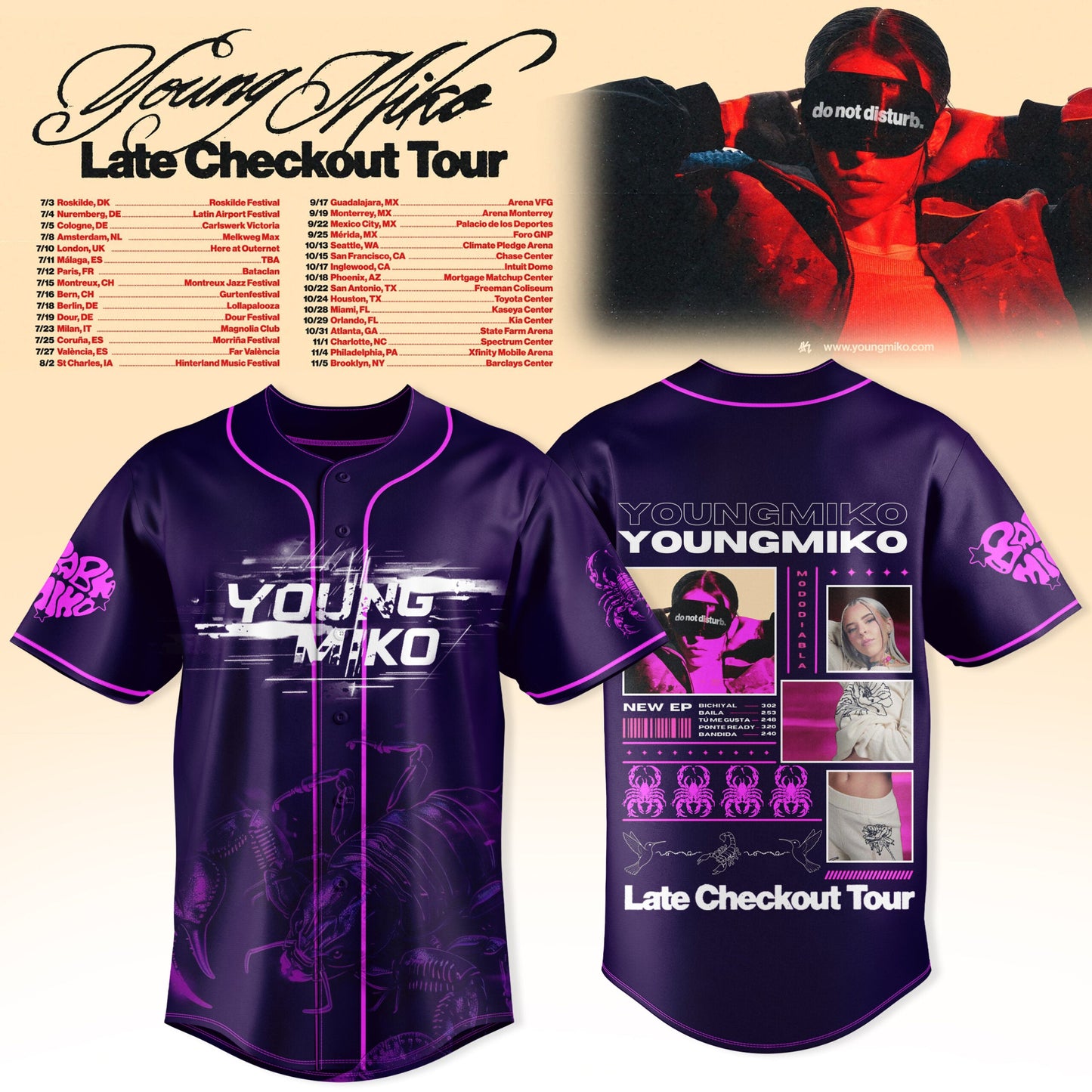 Young Miko “ Purple Chaos Tour Jersey