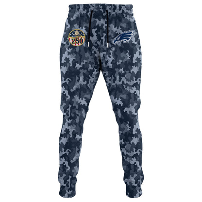 Philadelphia Eagles Navy 250th Birthday Hoodie Limited Edions