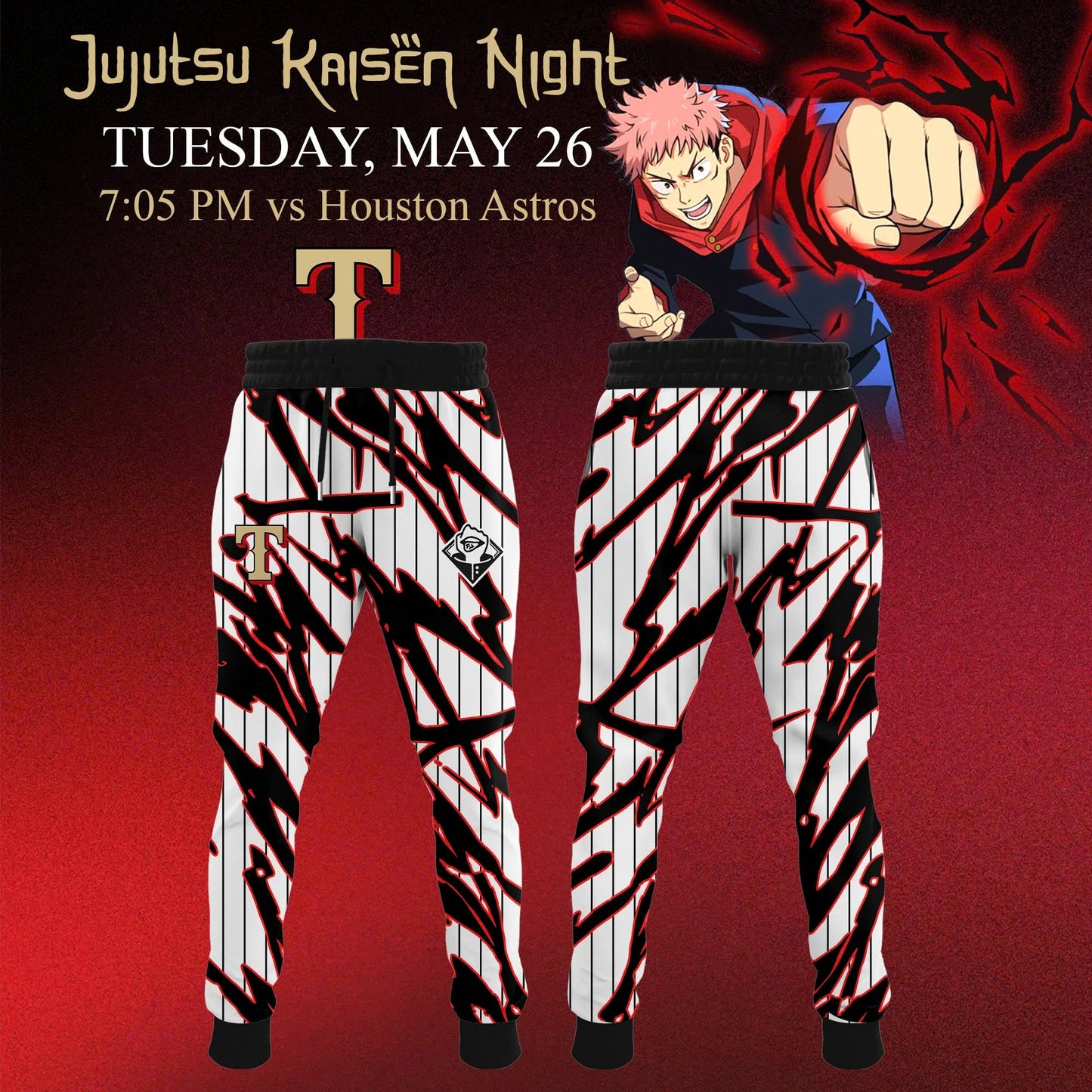 Texas Rangers x Jujutsu Kaisen Night 2026 Jersey
