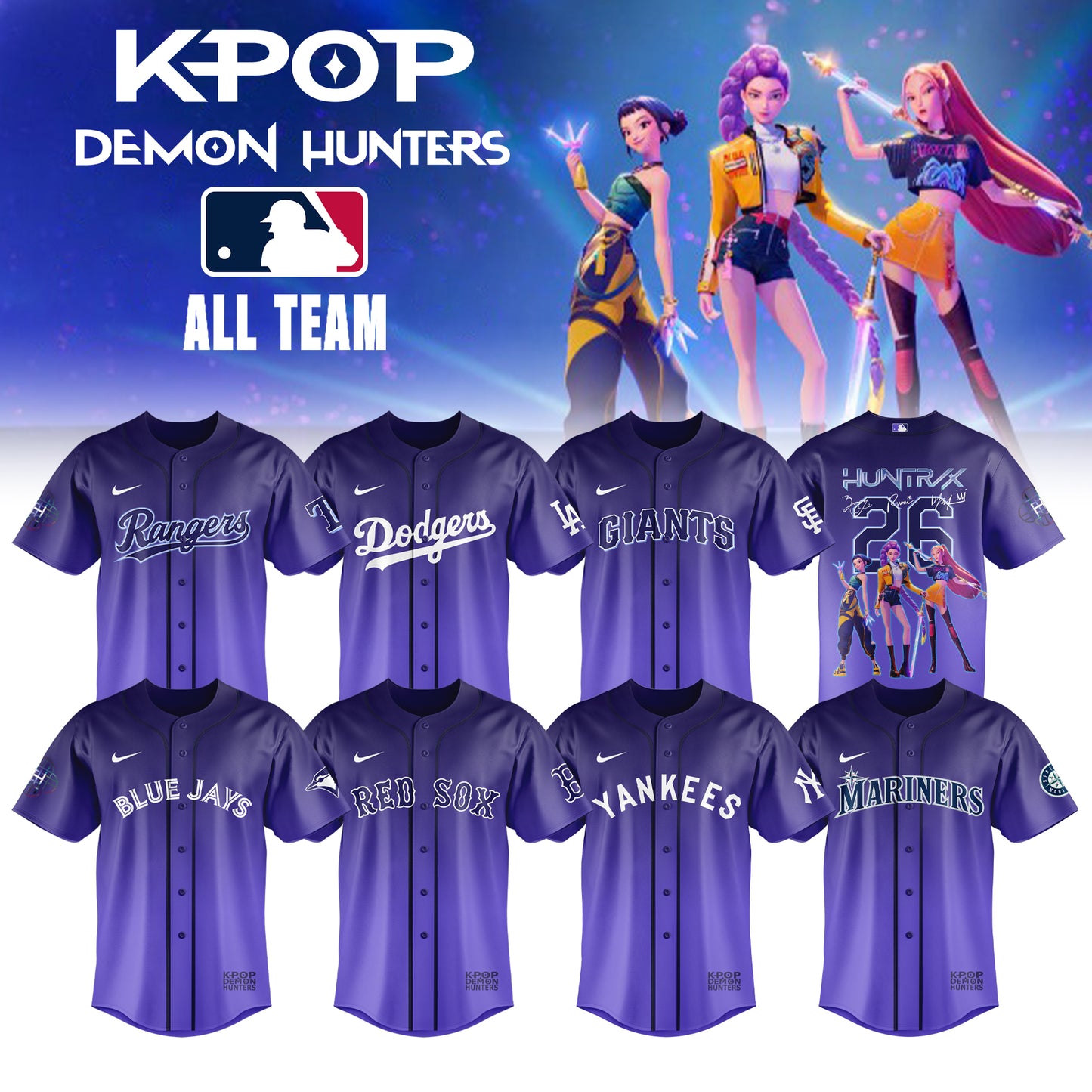 All Team MLB x Kpop Demon Hunters 2026 Limited Edition Jersey