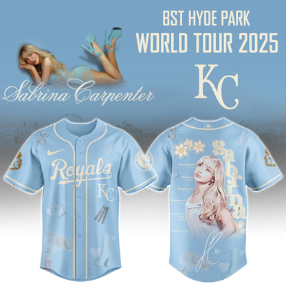 K C Royals x Sabrina Carpenter Short  Sweet Tour Jersey Editions Limited +Selling Out Fast