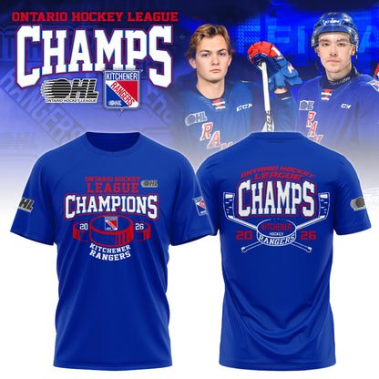 Kitchener Rangers Special OHL Champions 26 Limited Edition T.shirt