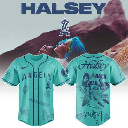 Los Angeles Angels x Halsey Back to Badlands Tour Jersey Editions Limited +Selling Out Fast
