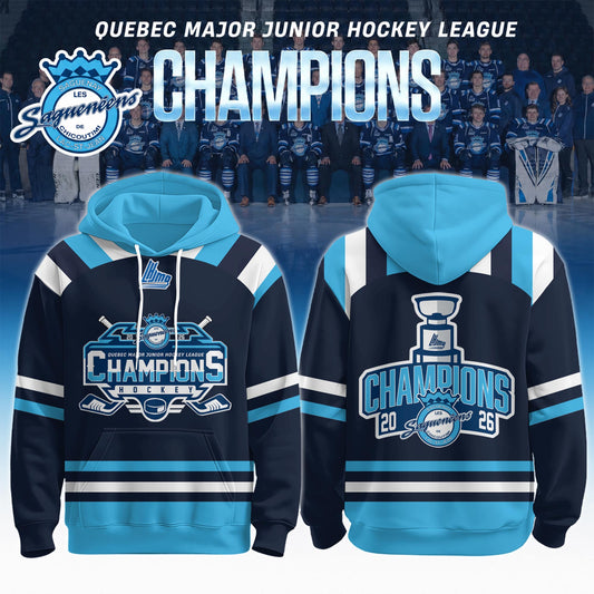 Chicoutimi Saguenéens 2026 QMJHL Champions Hoodie Limited Edition