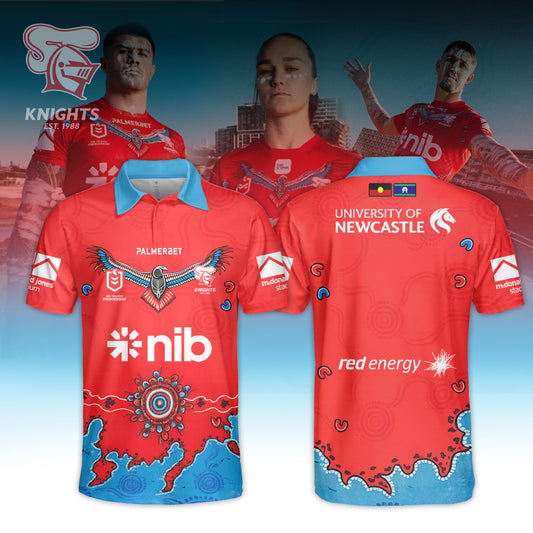 NRL x Newcastle Knights Mens 2026 Indigenous Polo